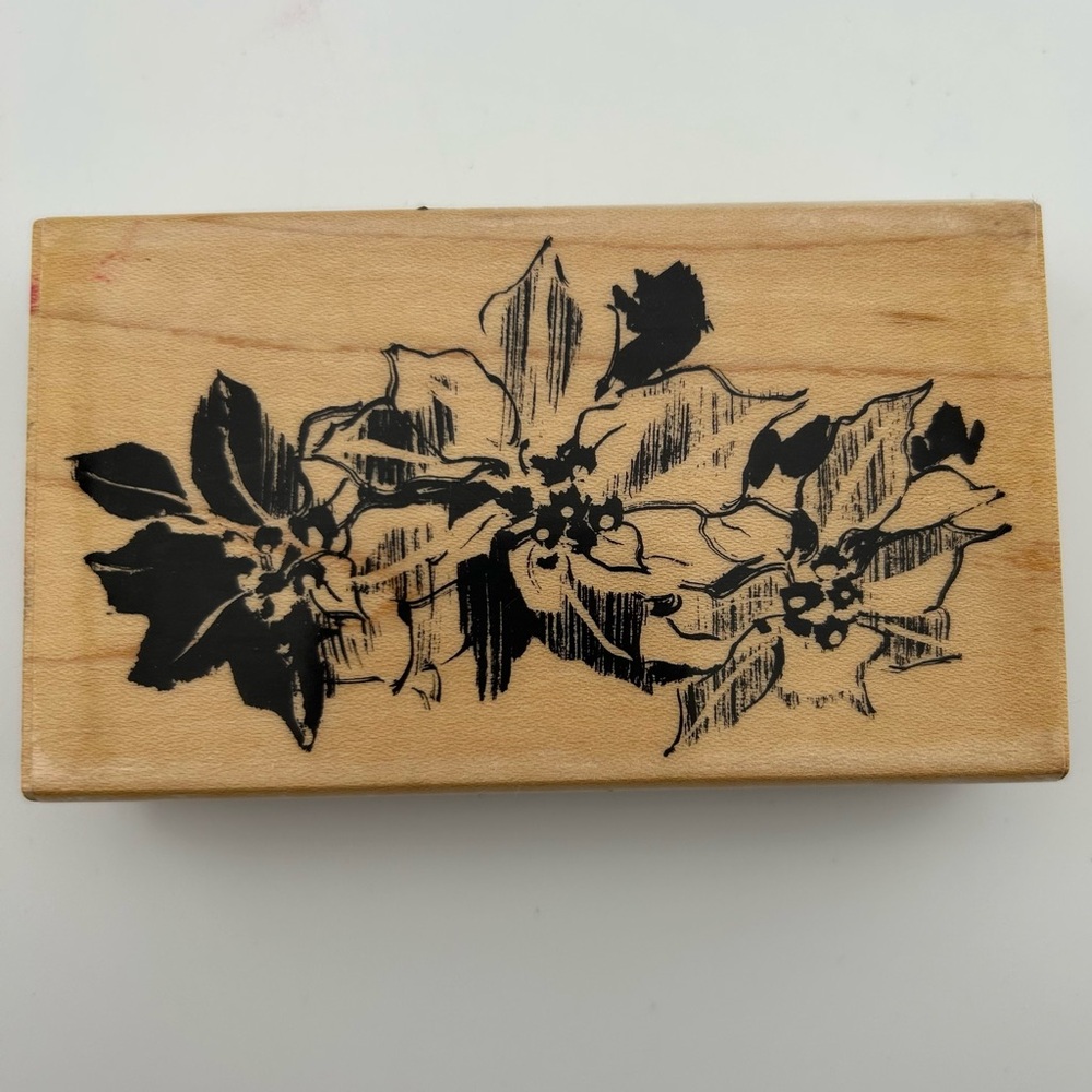Penny Black “Christmas Red” Wood Mount Stamp